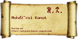 Mohácsi Kanut névjegykártya